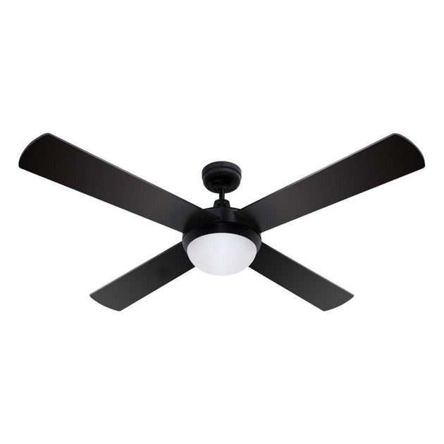 Buy Devanti 52'' Ceiling Fan AC Motor w/Light w/Remote - Black discounted | Products On Sale Australia