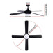 Buy Devanti 52'' Ceiling Fan AC Motor w/Light w/Remote - Black discounted | Products On Sale Australia