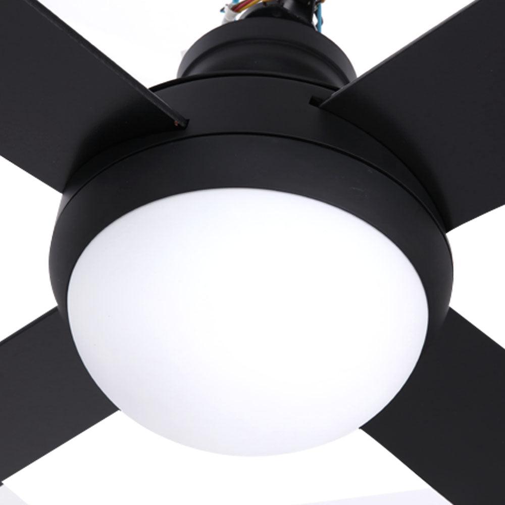 Buy Devanti 52'' Ceiling Fan AC Motor w/Light w/Remote - Black discounted | Products On Sale Australia