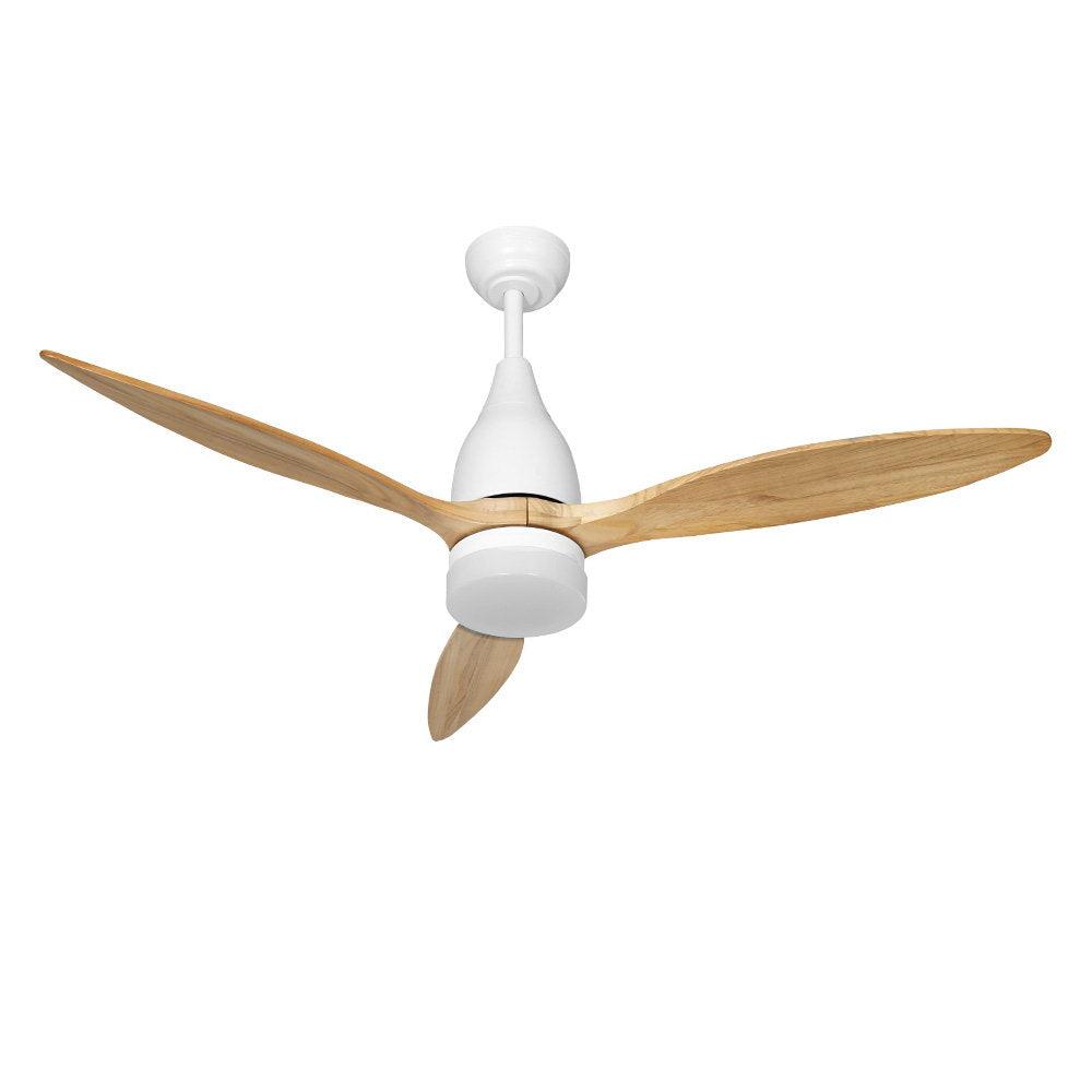 Buy Devanti 52'' Ceiling Fan AC Motor w/Light w/Remote - Light Wood discounted | Products On Sale Australia