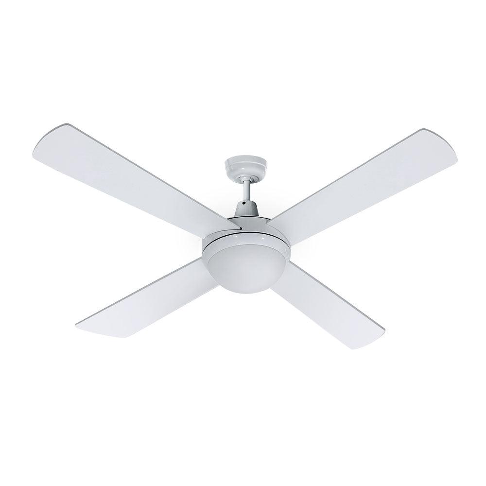 Buy Devanti 52'' Ceiling Fan AC Motor w/Light w/Remote - White discounted | Products On Sale Australia