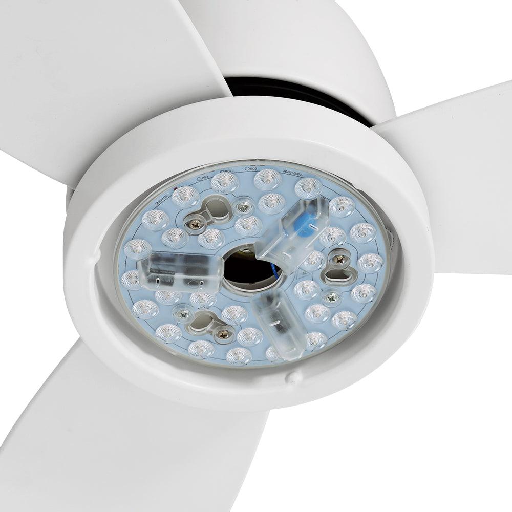 Buy Devanti 52'' Ceiling Fan DC Motor LED Light Remote Control - White discounted | Products On Sale Australia