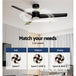 Buy Devanti 52'' Ceiling Fan DC Motor w/Light w/Remote - Black discounted | Products On Sale Australia