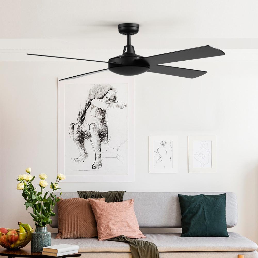 Buy Devanti 52'' Ceiling Fan w/Remote - Black discounted | Products On Sale Australia