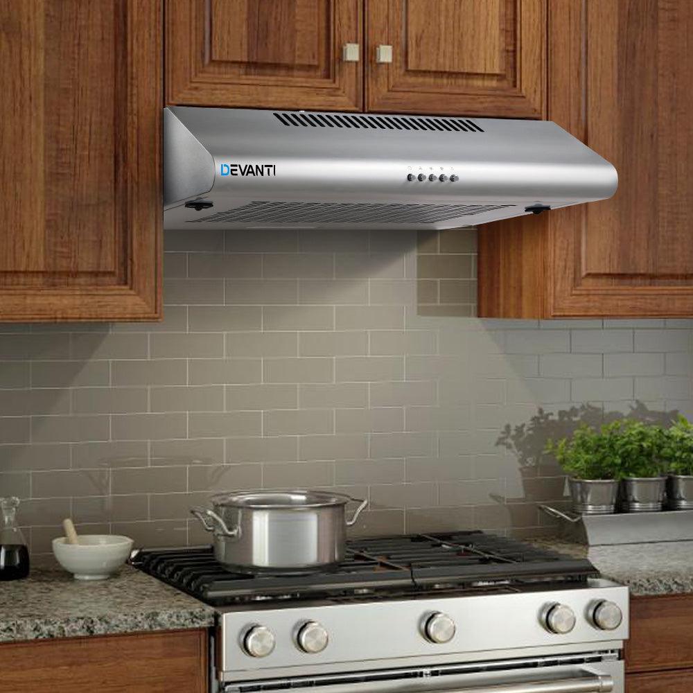 Buy Devanti 600mm Range Hood 60cm Rangehood Stainless Steel discounted | Products On Sale Australia