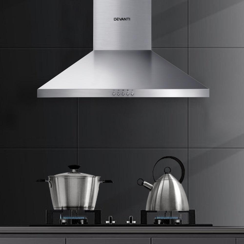 Buy Devanti 600mm Range Hood 60cm Rangehood Stainless Steel discounted | Products On Sale Australia