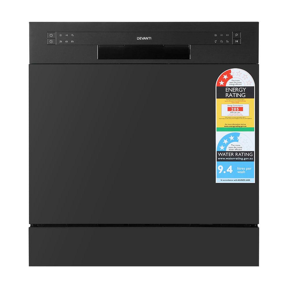 Buy Devanti 8 Place Settings Benchtop Dishwasher Black discounted | Products On Sale Australia