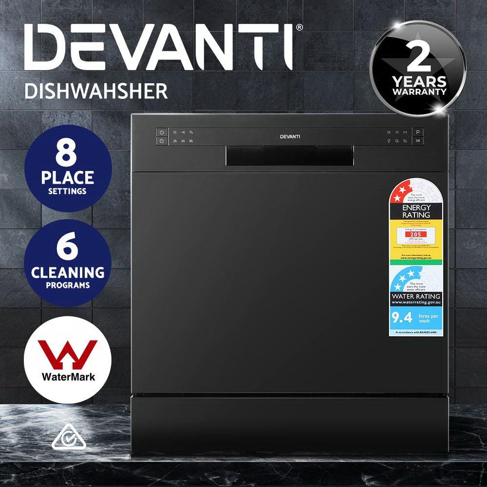 Buy Devanti 8 Place Settings Benchtop Dishwasher Black discounted | Products On Sale Australia