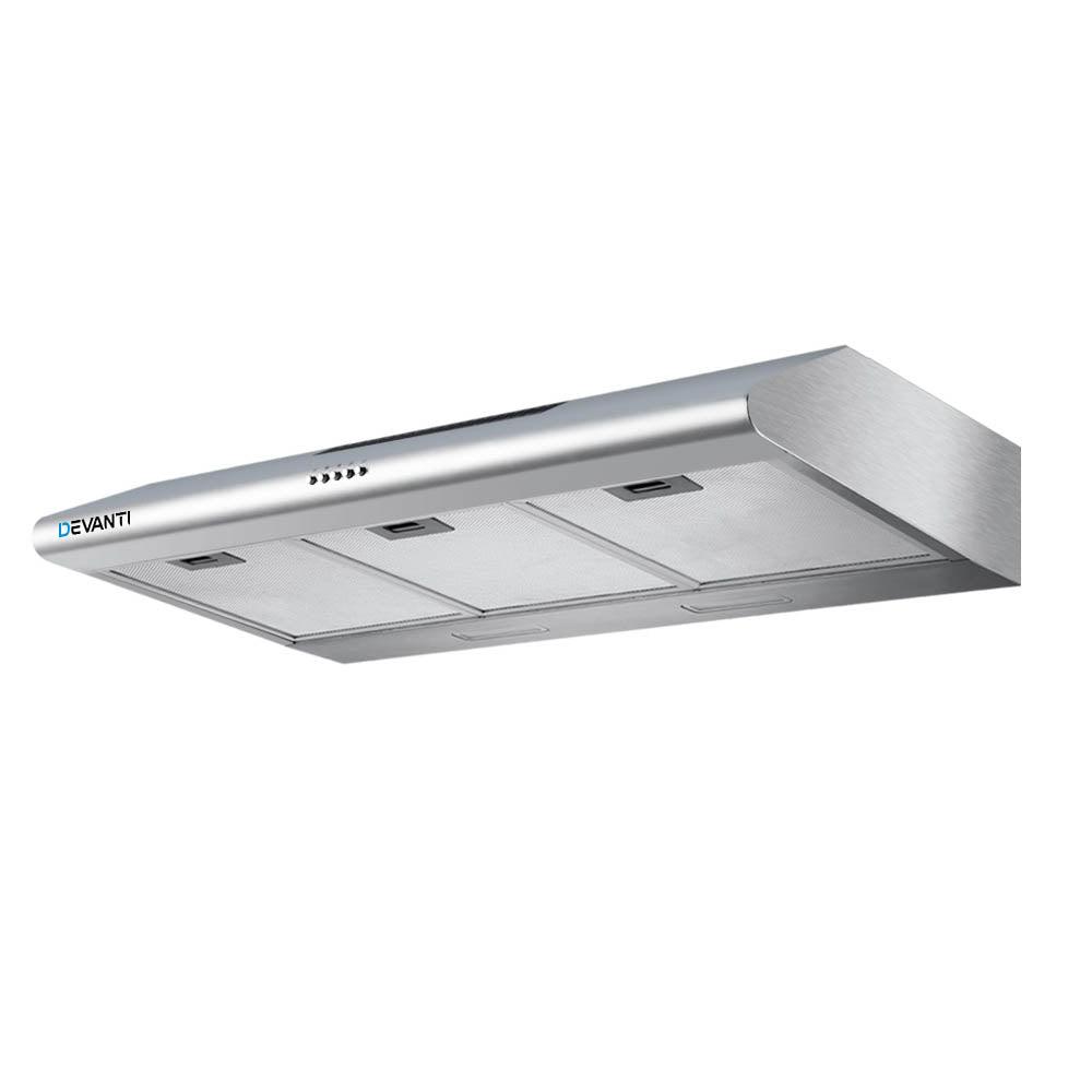 Buy Devanti 900mm Range Hood 90cm Rangehood Stainless Steel discounted | Products On Sale Australia