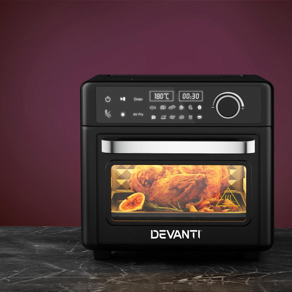 Buy Devanti Air Fryer 15L LCD Fryers Oven discounted | Products On Sale Australia