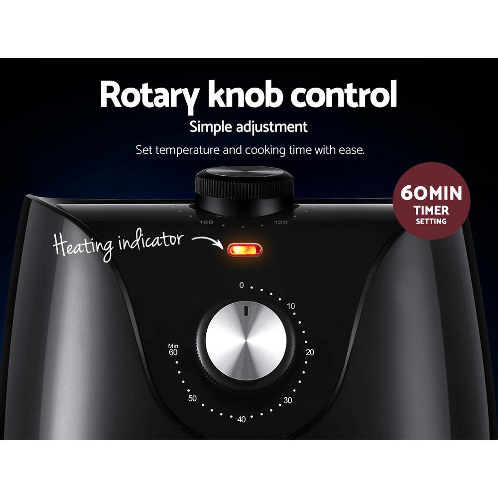 Buy Devanti Air Fryer 2.5L Knob Fryers discounted | Products On Sale Australia