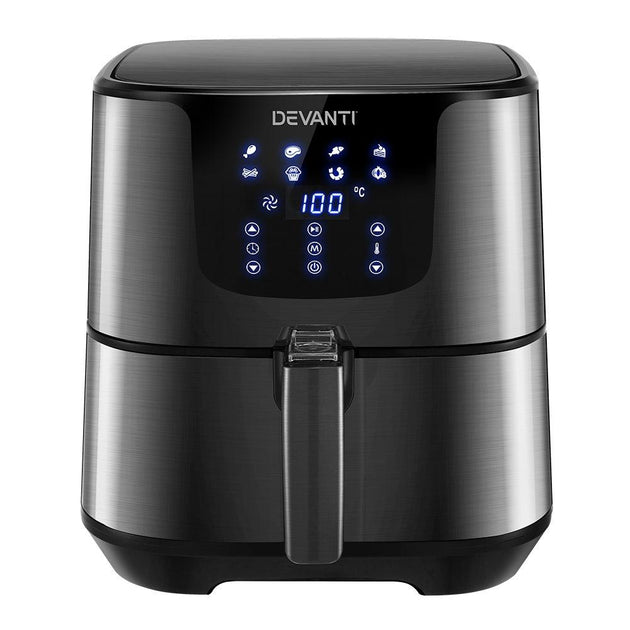 Buy Devanti Air Fryer 7L LCD Fryers Black discounted | Products On Sale Australia