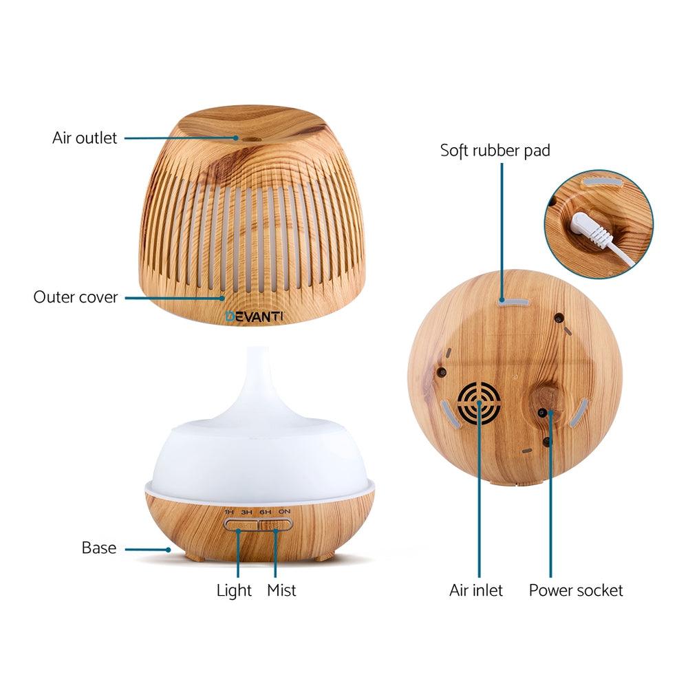 Buy Devanti Aroma Diffuser Aromatherapy Humidifier 400ml discounted | Products On Sale Australia