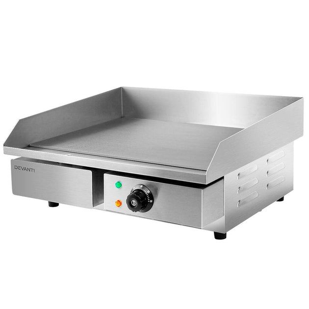 Buy Devanti Commercial Electric Griddle 55cm BBQ Grill Plate 3000W discounted | Products On Sale Australia