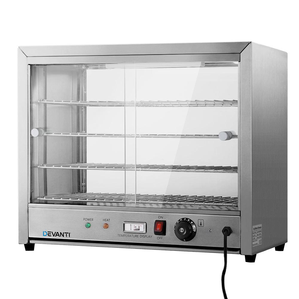 Buy Devanti Commercial Food Warmer Hot Display Showcase Cabinet 64cm discounted | Products On Sale Australia