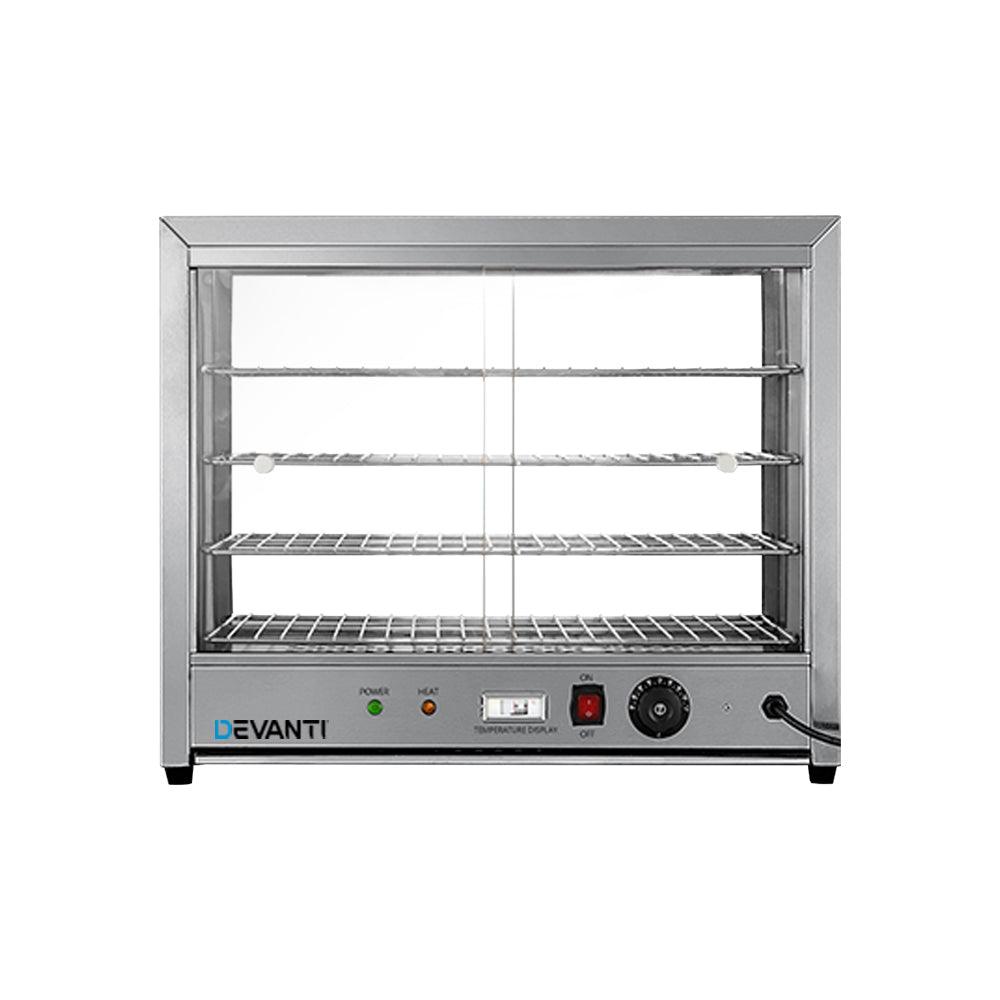 Buy Devanti Commercial Food Warmer Hot Display Showcase Cabinet 64cm discounted | Products On Sale Australia