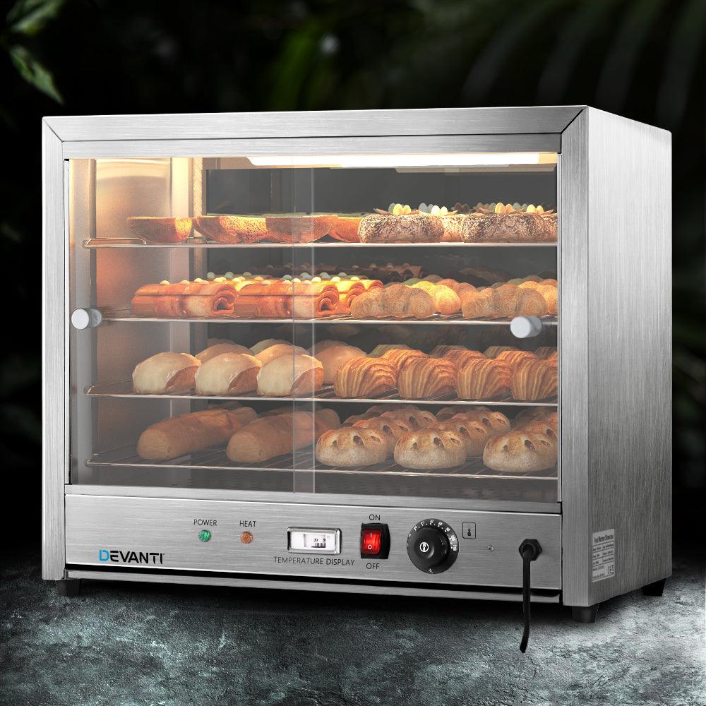 Buy Devanti Commercial Food Warmer Hot Display Showcase Cabinet 64cm discounted | Products On Sale Australia