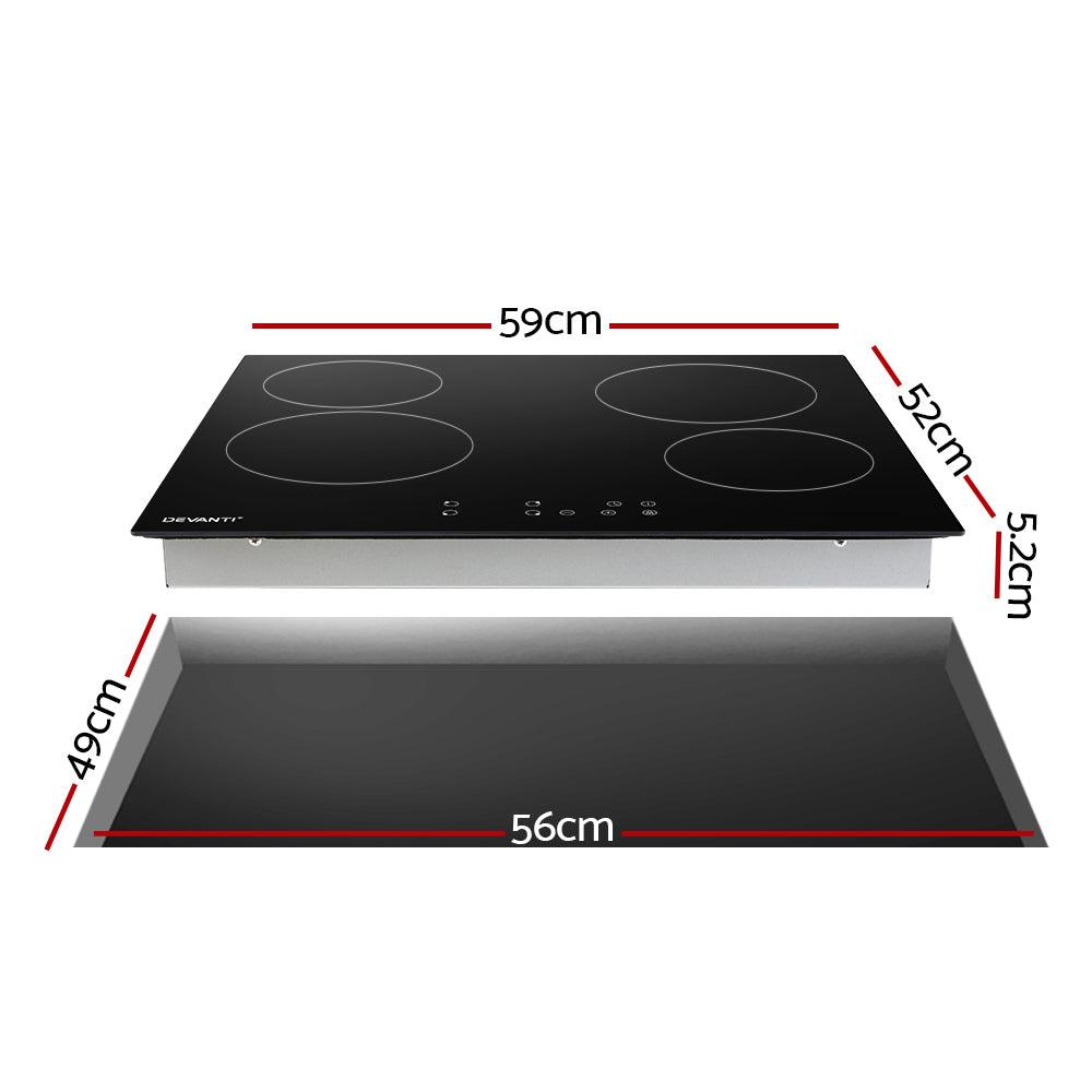 Buy Devanti Electric Ceramic Cooktop 60cm Touch Control discounted | Products On Sale Australia