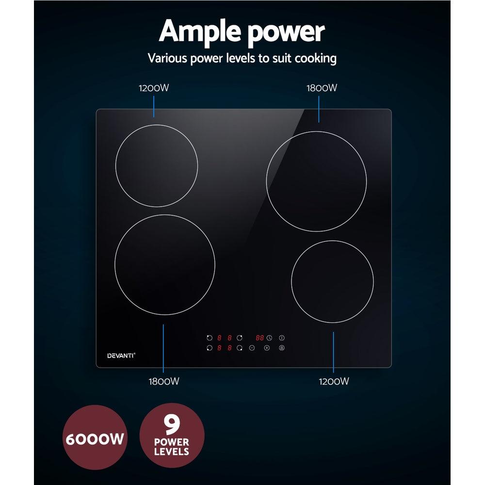 Buy Devanti Electric Ceramic Cooktop 60cm Touch Control discounted | Products On Sale Australia