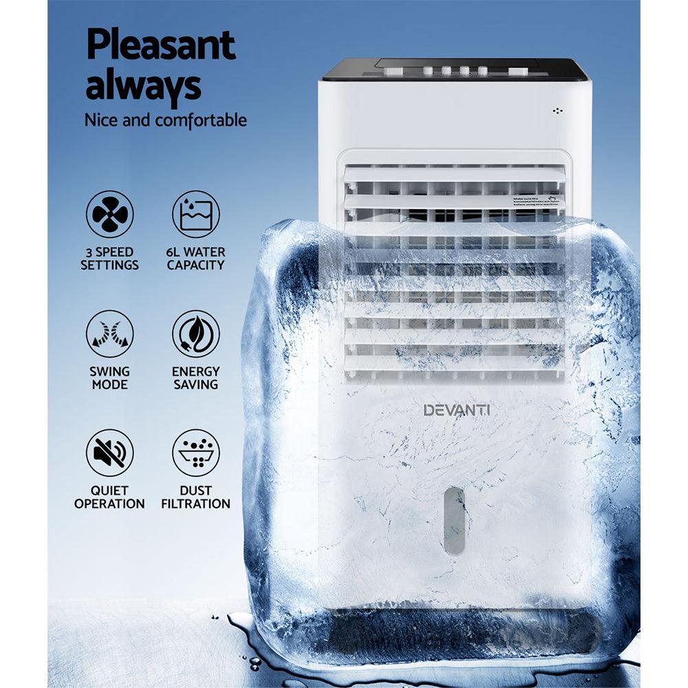 Buy Devanti Evaporative Air Cooler Conditioner 6L discounted | Products On Sale Australia