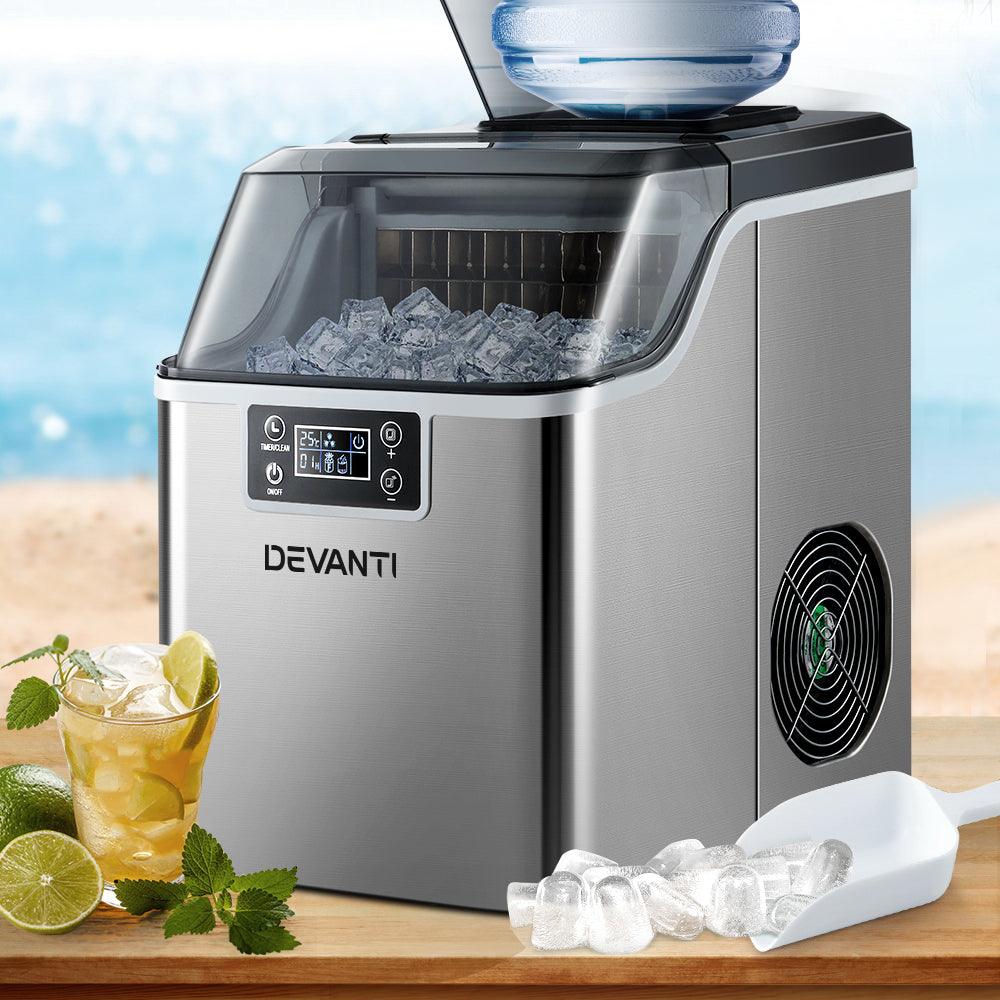 Buy Devanti Ice Maker Machine Commercial Portable Ice Cube Tray Countertop 3.2L discounted | Products On Sale Australia