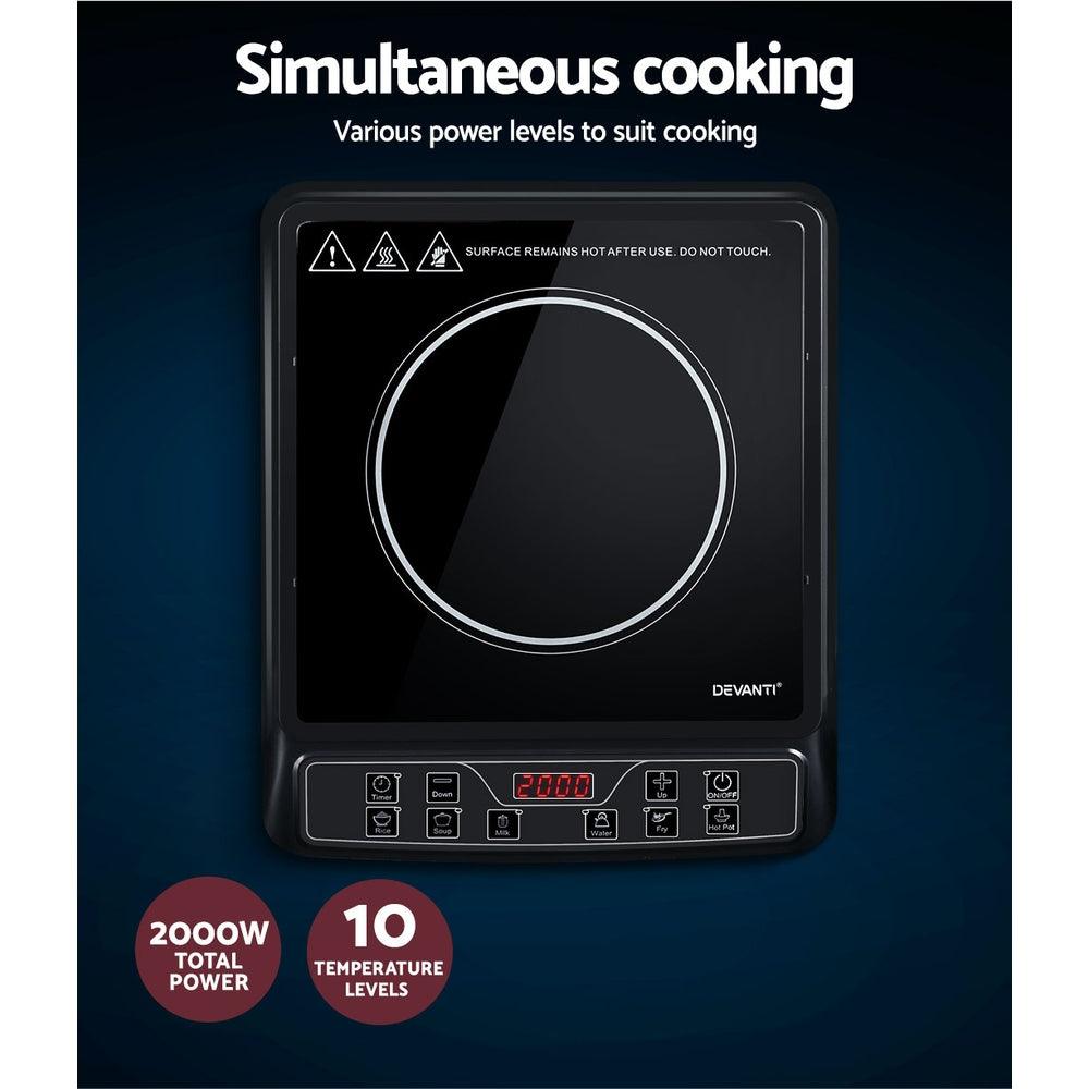 Buy Devanti Induction Cooktop 30cm Portable Cooker discounted | Products On Sale Australia