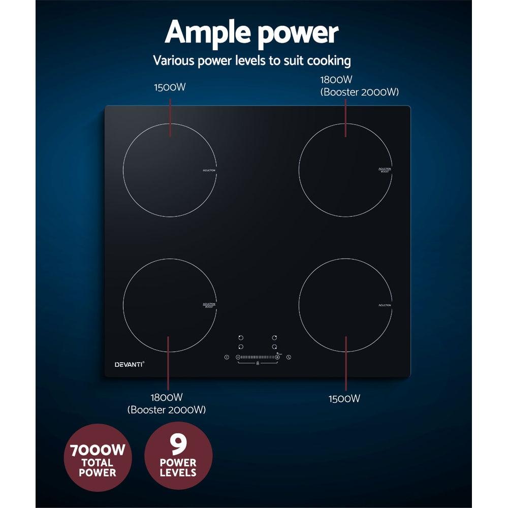 Buy Devanti Induction Cooktop 60cm Electric Cooker discounted | Products On Sale Australia