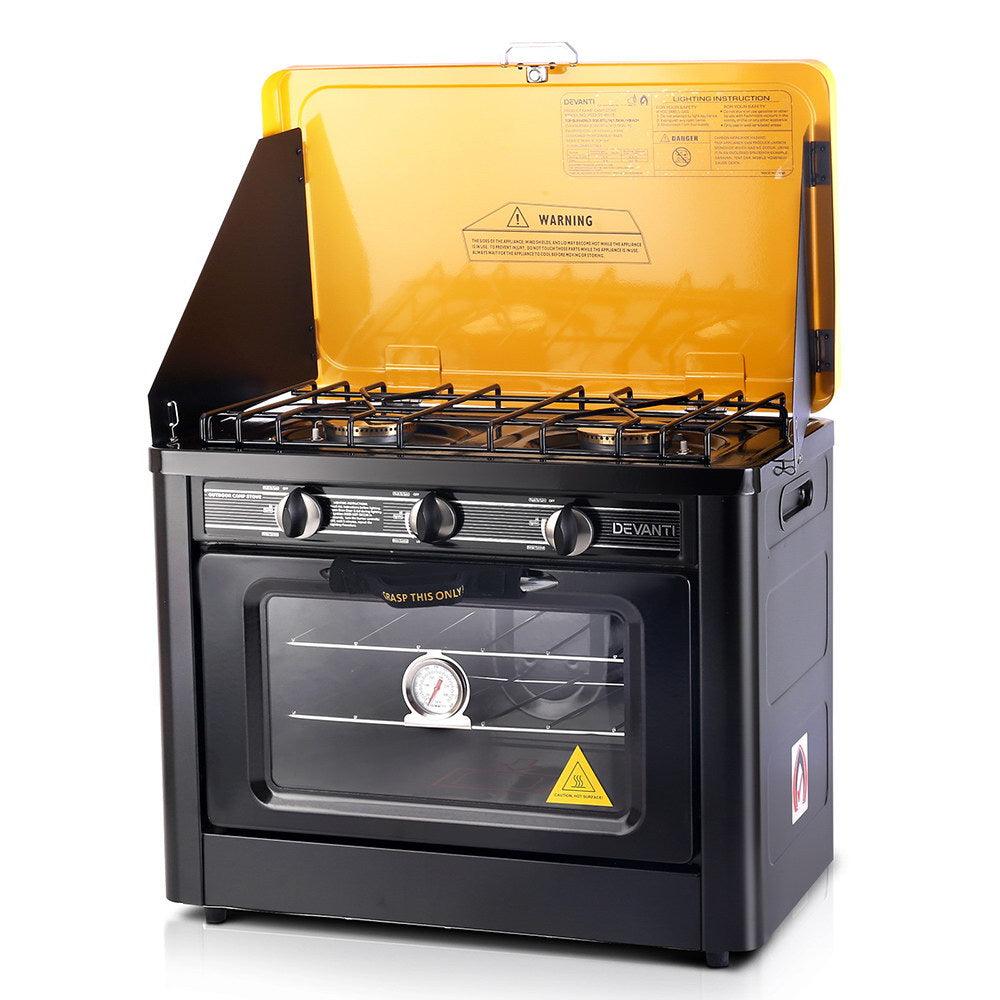 Buy Devanti Portable Gas Oven LPG Black discounted | Products On Sale Australia