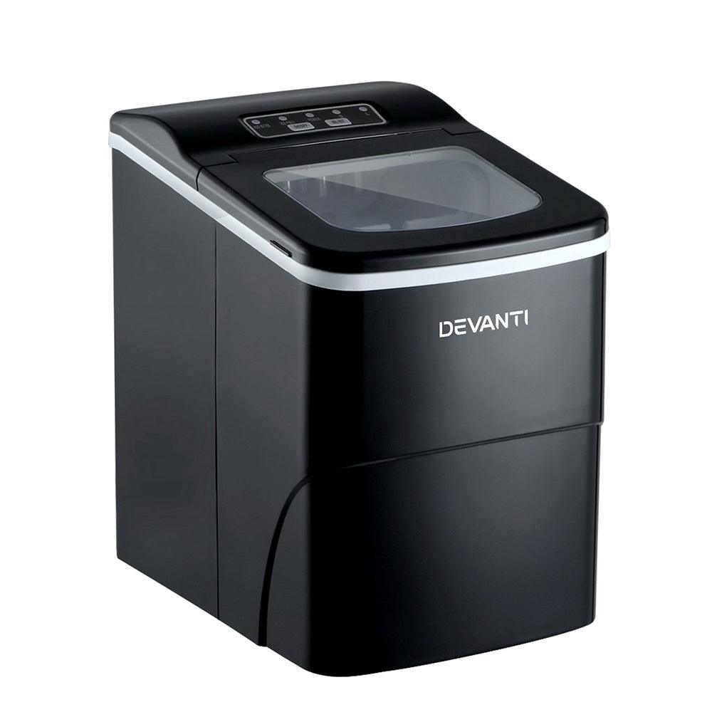 Buy DEVANTi Portable Ice Cube Maker Machine 2L Home Bar Benchtop Easy Quick Black discounted | Products On Sale Australia