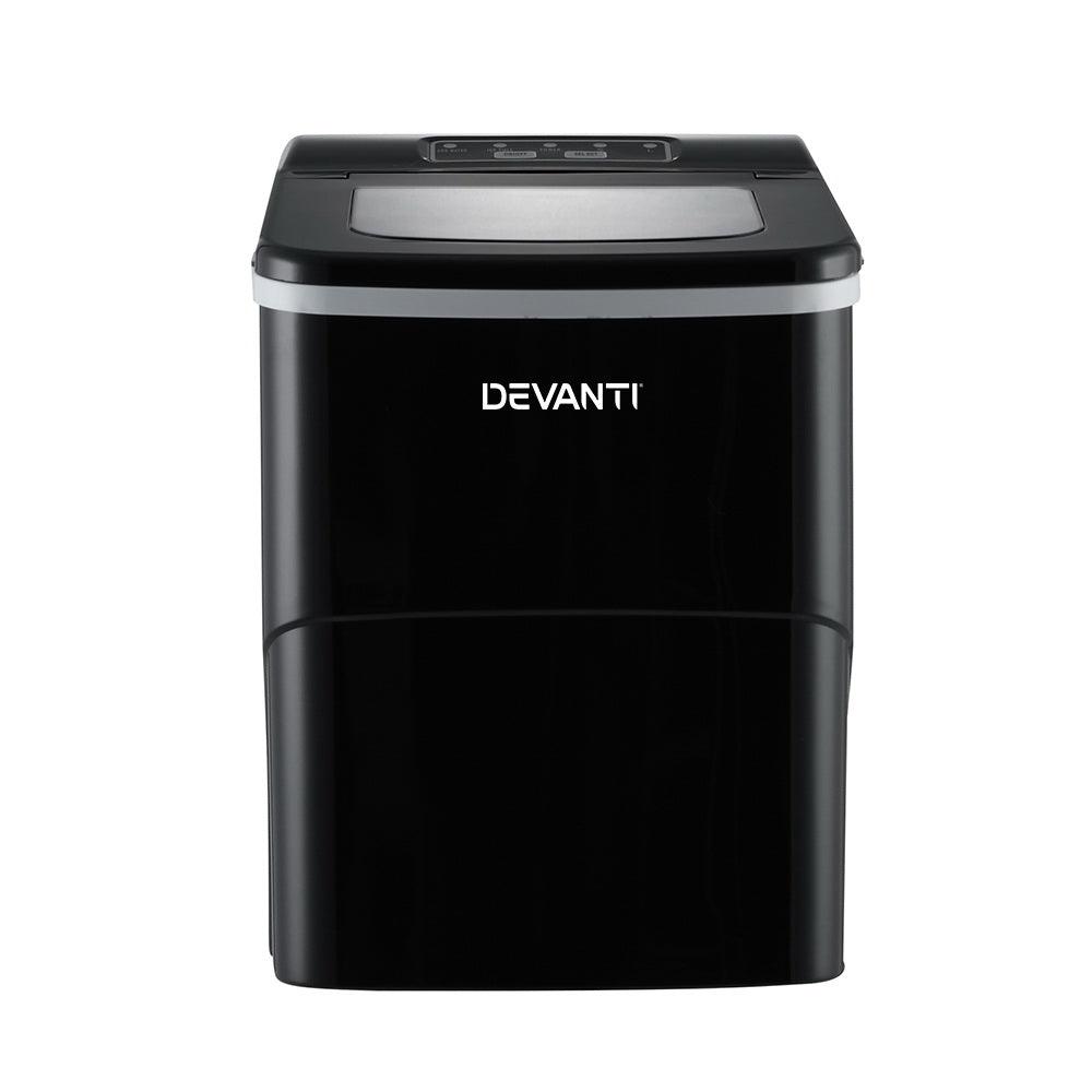 Buy DEVANTi Portable Ice Cube Maker Machine 2L Home Bar Benchtop Easy Quick Black discounted | Products On Sale Australia