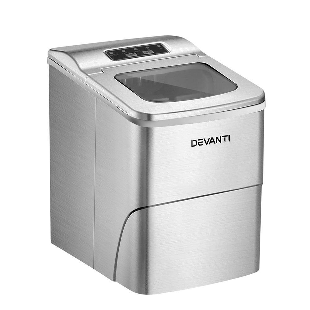 Buy Devanti Portable Ice Cube Maker - Silver discounted | Products On Sale Australia