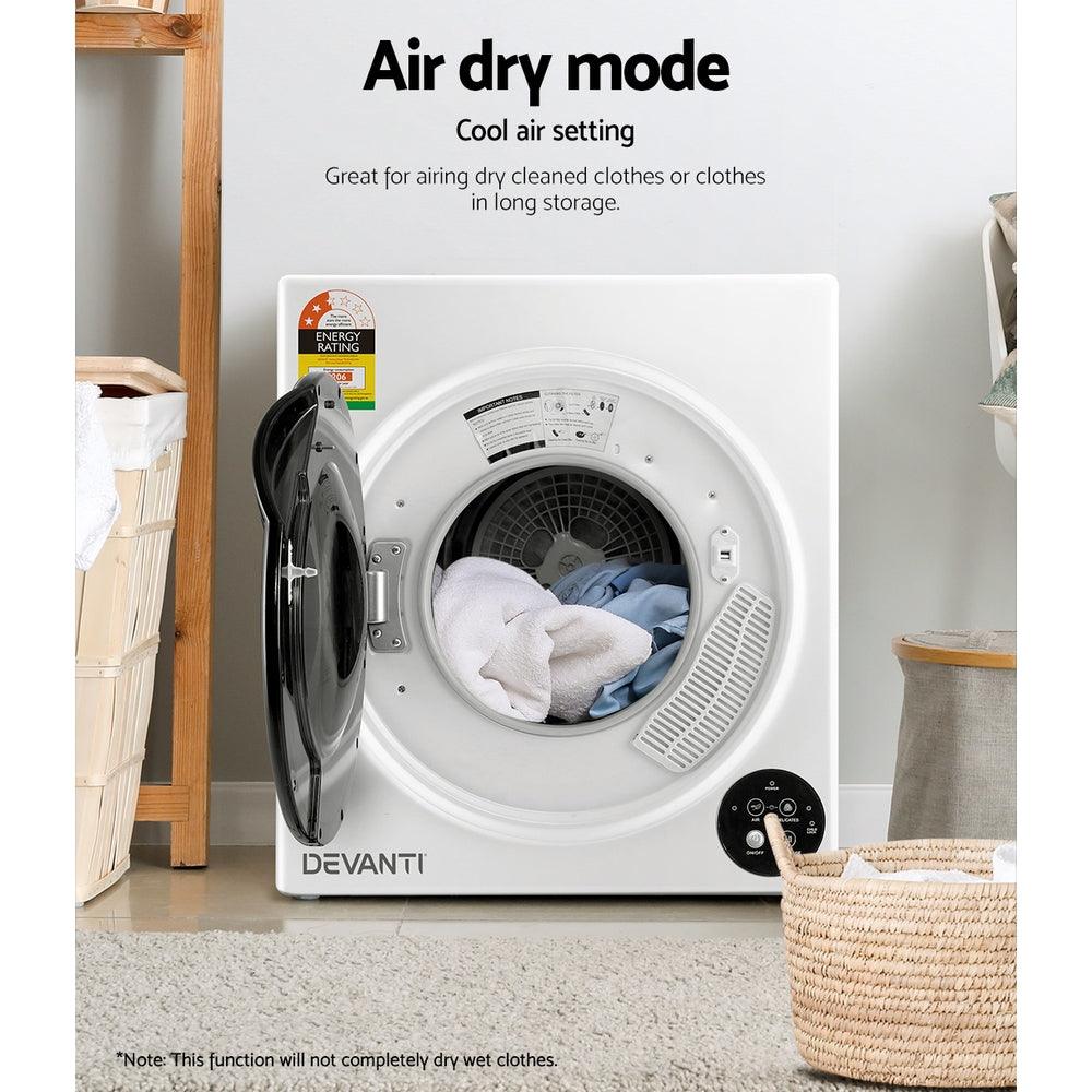 Buy Devanti Tumble Dryer 5kg Fully Auto Black discounted | Products On Sale Australia