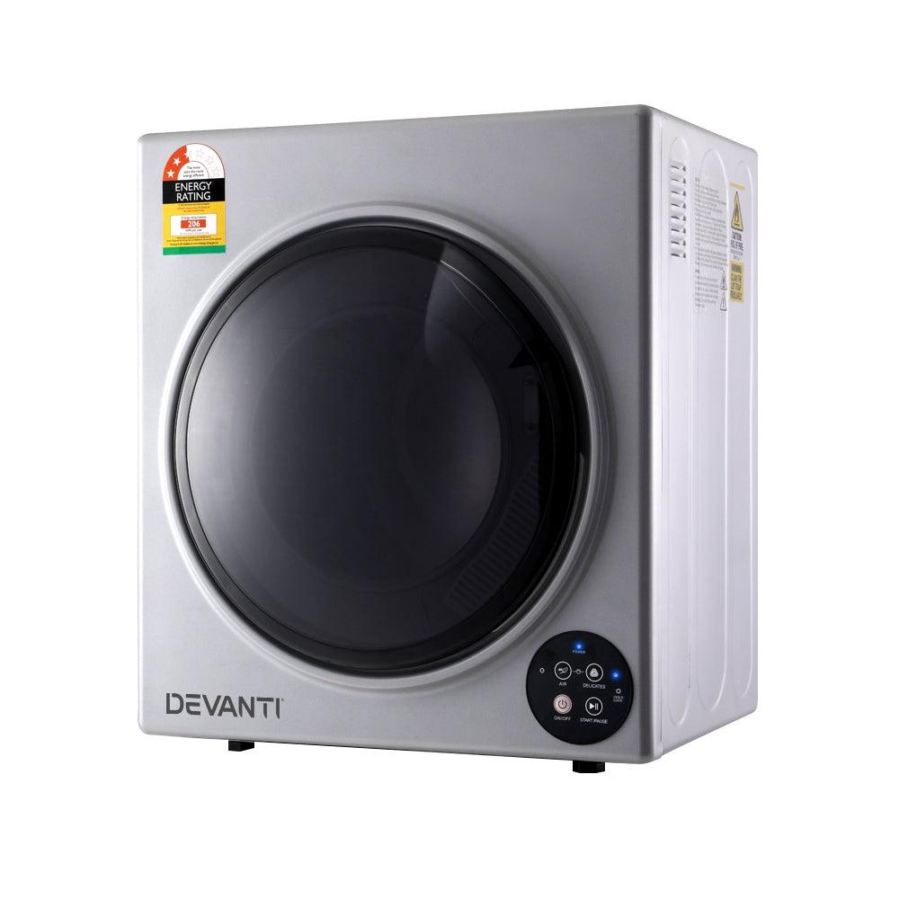 Buy Devanti Tumble Dryer 5kg Fully Auto Silver discounted | Products On Sale Australia