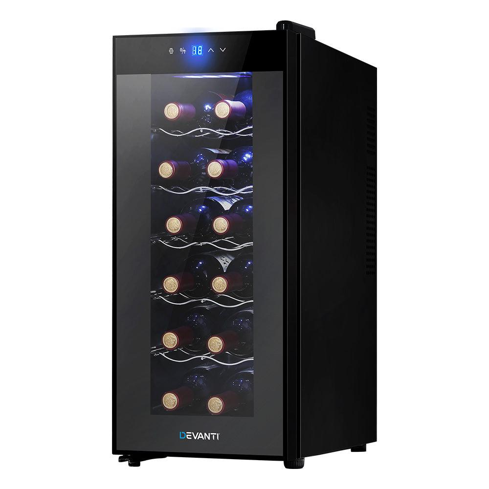 Buy Devanti Wine Cooler Fridge 12 Bottles discounted | Products On Sale Australia