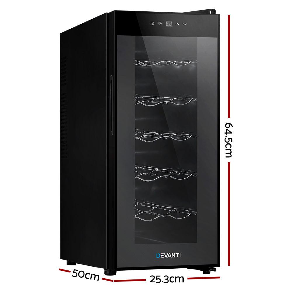 Buy Devanti Wine Cooler Fridge 12 Bottles discounted | Products On Sale Australia