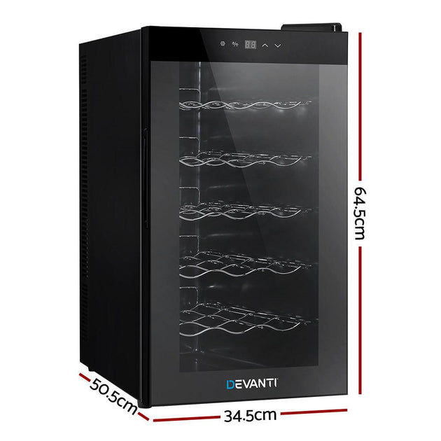 Buy Devanti Wine Cooler Fridge 18 Bottles discounted | Products On Sale Australia