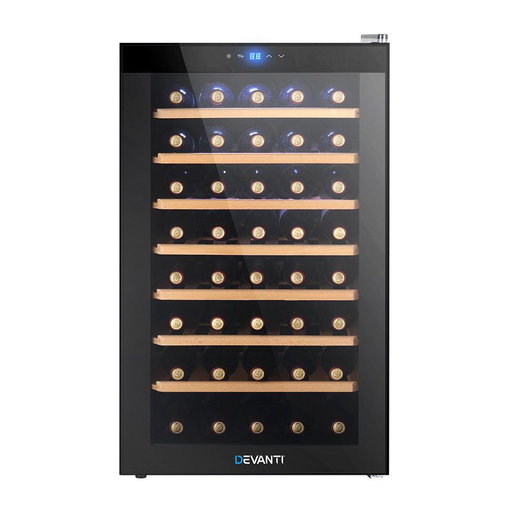 Buy Devanti Wine Cooler Fridge 51 Bottles discounted | Products On Sale Australia