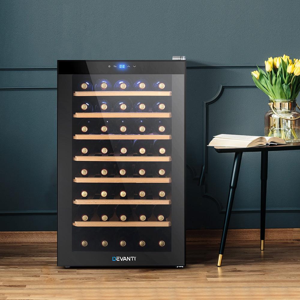 Buy Devanti Wine Cooler Fridge 51 Bottles discounted | Products On Sale Australia