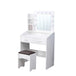 Buy Diana Vanity Set with Shelves Cushioned Stool and Lighted Mirror- White discounted | Products On Sale Australia