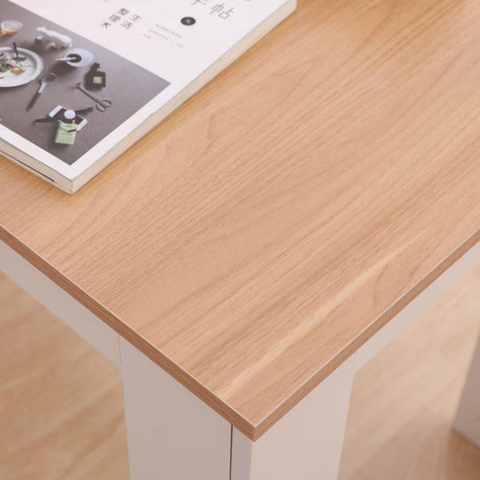 Buy Dining Table Rectangular Wooden 120M-Wood&amp;White discounted | Products On Sale Australia