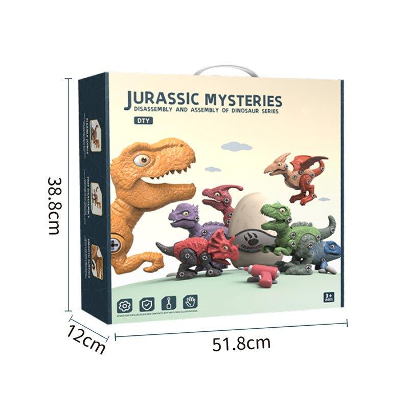 Buy Disassemble Blocks Jurassic Dinosaurs Building Blocks Toys Battery Drill Tyrannosaurus Rex Wyvern Velociraptor Stegosaurus 7 discounted | Products On Sale Australia