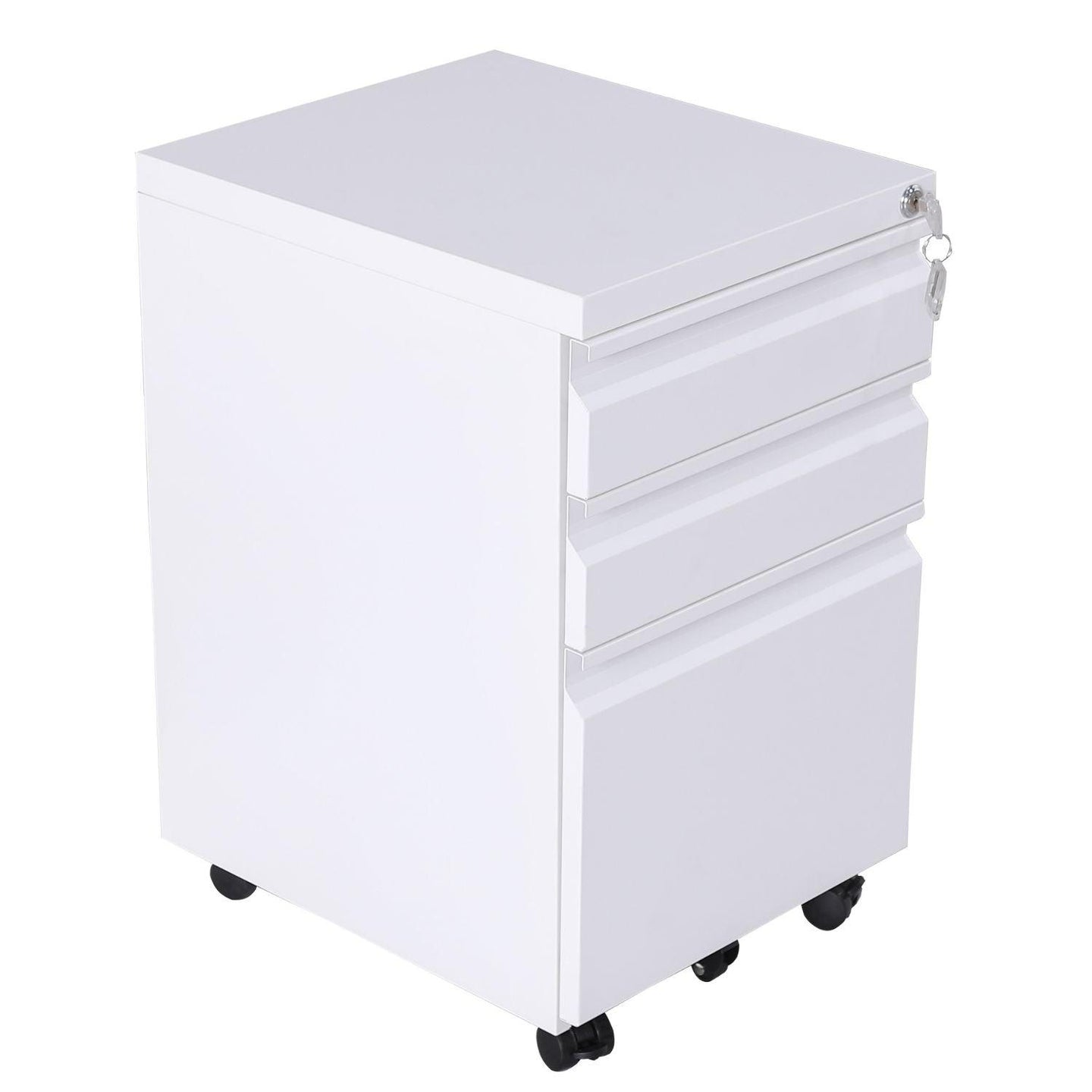 Buy EKKIO 3 Drawer Mobile File Cabinet with Lock (White) discounted | Products On Sale Australia