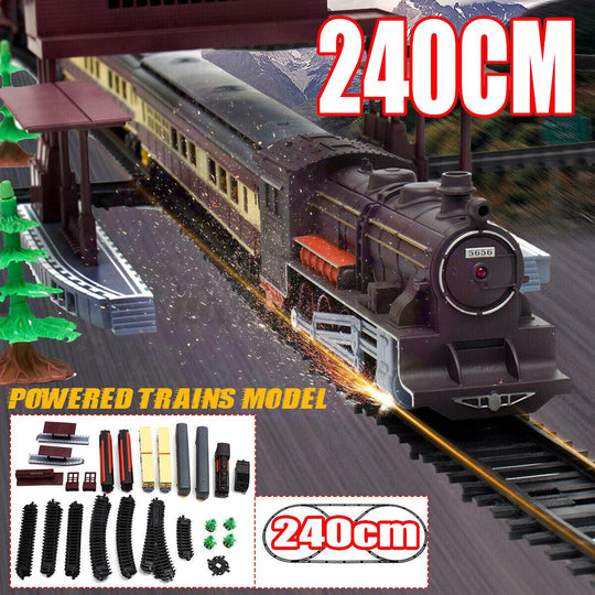 Buy Electric Large Classic Train Set Rail Track Carriages Kids Vehicle Toy Gift discounted | Products On Sale Australia