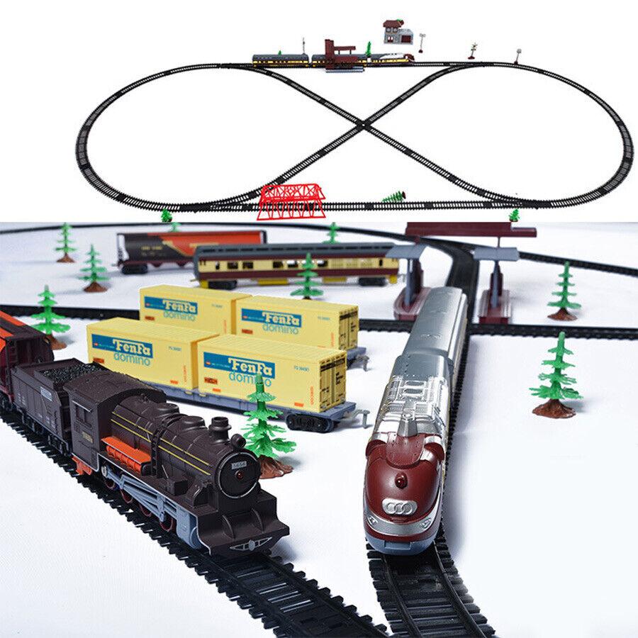 Buy Electric Large Classic Train Set Rail Track Carriages Kids Vehicle Toy Gift discounted | Products On Sale Australia