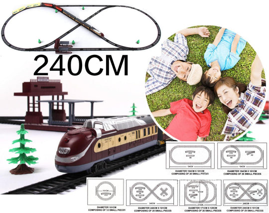 Buy Electric Large Classic Train Set Rail Track Carriages Kids Vehicle Toy Gift discounted | Products On Sale Australia