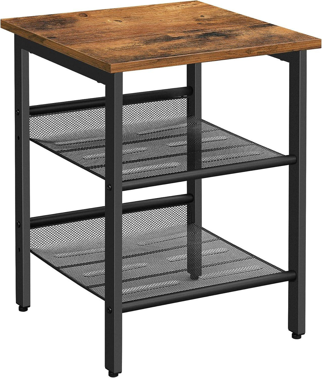 Buy End Table Industrial Side Table Mesh Shelves discounted | Products On Sale Australia