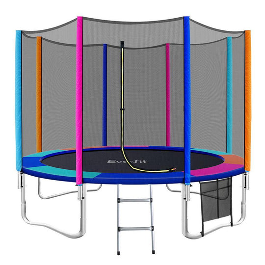 Buy Everfit 12FT Trampoline for Kids w/ Ladder Enclosure Safety Net Pad Gift Round discounted | Products On Sale Australia