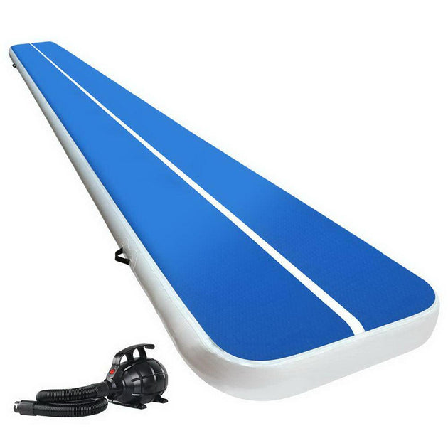 Everfit 6X1M Inflatable Air Track Mat 20CM Thick with Pump Tumbling Gymnastics Blue Products On Sale Australia | Sports & Fitness > Fitness Accessories Category