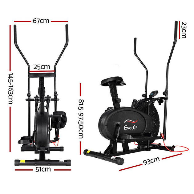 Everfit Exercise Bike 4 in 1 Elliptical Cross Trainer Home Gym Indoor Cardio Products On Sale Australia | Sports & Fitness > Fitness Accessories Category