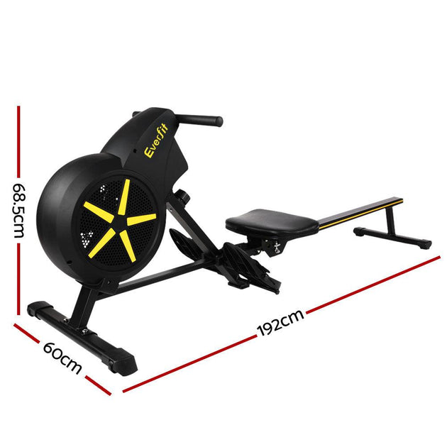 Everfit Rowing Machine Air Rower Exercise Fitness Gym Home Cardio Products On Sale Australia | Sports & Fitness > Fitness Accessories Category